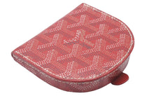 Load image into Gallery viewer, GOYARD ゴヤール コインケース 小銭入れ パクト財布 箱付き ラスパイユ半円 レッド系 良品 中古 49125