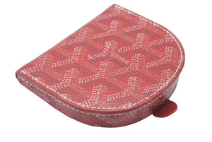 GOYARD ゴヤール コインケース 小銭入れ パクト財布 箱付き ラスパイユ半円 レッド系 良品 中古 49125
