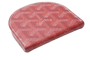 GOYARD ゴヤール コインケース 小銭入れ パクト財布 箱付き ラスパイユ半円 レッド系 良品 中古 49125