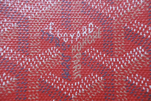 GOYARD ゴヤール コインケース 小銭入れ パクト財布 箱付き ラスパイユ半円 レッド系 良品 中古 49125