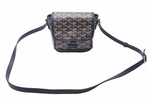 極美品 GOYARD GRAND BLEU ゴヤール グランブルーPM ショルダーバッグ ブラック 中古 49127
