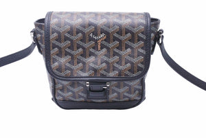 極美品 GOYARD GRAND BLEU ゴヤール グランブルーPM ショルダーバッグ ブラック 中古 49127