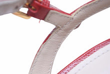 Load image into Gallery viewer, PRADA プラダ ミュール ヒール サンダル アンクルストラップ サフィアーノ レッド ゴールド金具 サイズ37 美品 中古 49131