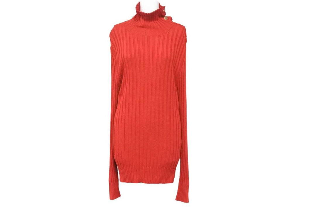 DRESS33 ドレスサーティスリー ニット セーター トップス 7982109 レーヨン ウール アクリル 絹 レッド サイズ44 美品 中古 49136