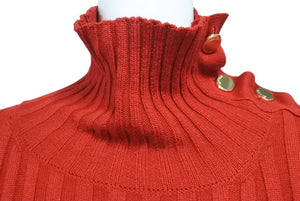 DRESS33 ドレスサーティスリー ニット セーター トップス 7982109 レーヨン ウール アクリル 絹 レッド サイズ44 美品 中古 49136