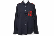 Load image into Gallery viewer, COMME DES GARCONS コムデギャルソン チェック長袖シャツ PA-J066 JAPAN製 コットン ブラック レッド S 美品 中古 49139