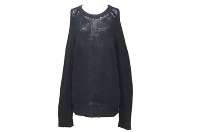 BALMAIN バルマン モヘアニット トップス M612B208 ウール ブラック イタリア製 サイズXS 良品 中古 49142