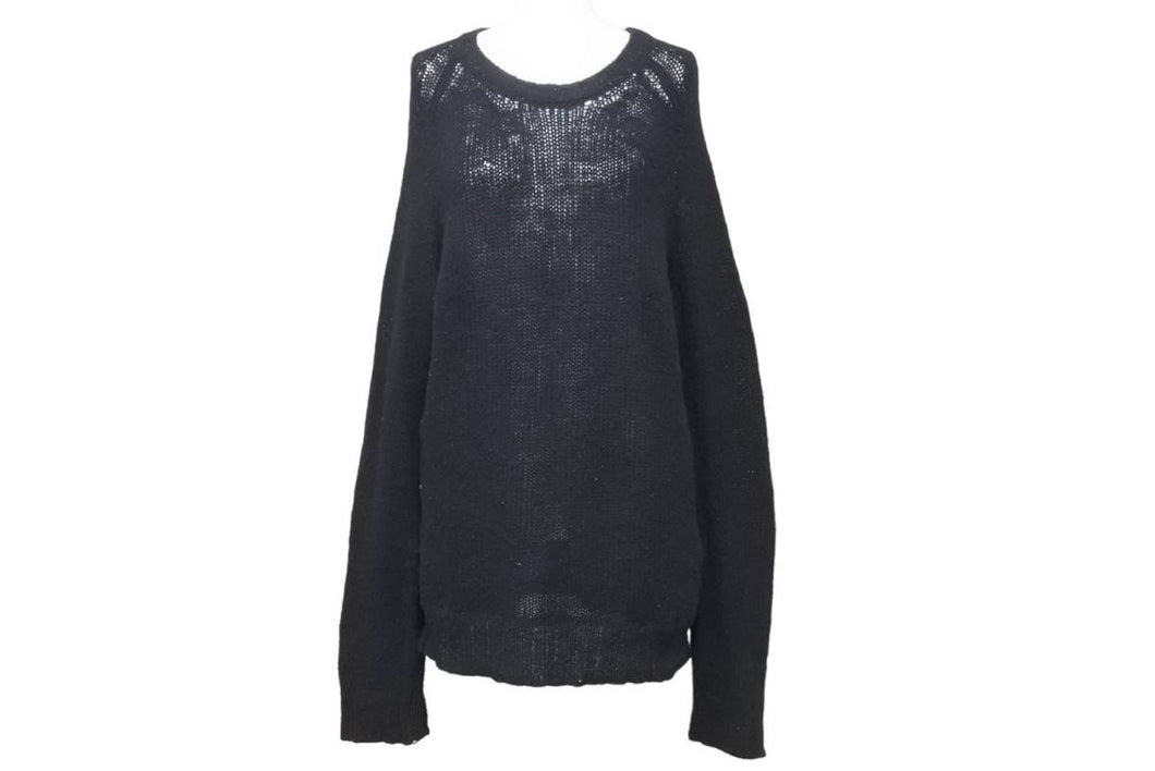 BALMAIN バルマン モヘアニット トップス M612B208 ウール ブラック イタリア製 サイズXS 良品 中古 49142