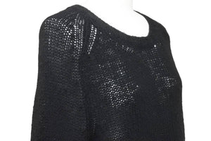 BALMAIN バルマン モヘアニット トップス M612B208 ウール ブラック イタリア製 サイズXS 良品 中古 49142