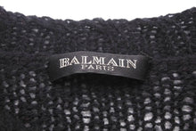 Load image into Gallery viewer, BALMAIN バルマン モヘアニット トップス M612B208 ウール ブラック イタリア製 サイズXS 良品 中古 49142