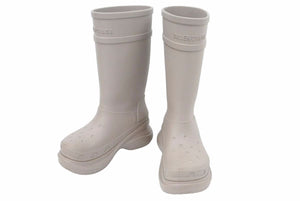 BALENCIAGA バレンシアガ Crocs クロックス ミッドカーフブーツ 677388W1S8E EVA ベージュ サイズ26.5cm 美品 中古 49148