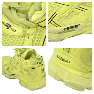 Balenciaga バレンシアガ Runner ランナー トラックスニーカー ポリウレタン ポリエステル ネオイエロー USA7 良品 中古 49151
