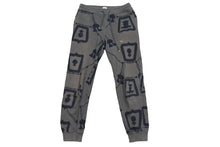 Load image into Gallery viewer, HERMES エルメス パンツ スウェット コットン ブラック グレー シルバー金具 サイズ34 レディース 美品 中古 49158