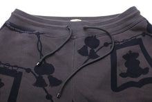Load image into Gallery viewer, HERMES エルメス パンツ スウェット コットン ブラック グレー シルバー金具 サイズ34 レディース 美品 中古 49158