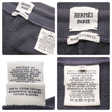 Load image into Gallery viewer, HERMES エルメス パンツ スウェット コットン ブラック グレー シルバー金具 サイズ34 レディース 美品 中古 49158