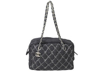 Load image into Gallery viewer, CHANEL シャネル ハンドバッグ パリビザンスチェーンバック 15196185 2012年 ココマーク ナイロン レザー ブラック 美品 中古 49160