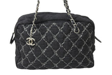 Load image into Gallery viewer, CHANEL シャネル ハンドバッグ パリビザンスチェーンバック 15196185 2012年 ココマーク ナイロン レザー ブラック 美品 中古 49160