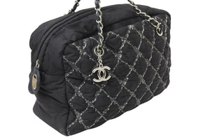 CHANEL シャネル ハンドバッグ パリビザンスチェーンバック 15196185 2012年 ココマーク ナイロン レザー ブラック 美品 中古 49160