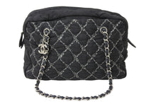 Load image into Gallery viewer, CHANEL シャネル ハンドバッグ パリビザンスチェーンバック 15196185 2012年 ココマーク ナイロン レザー ブラック 美品 中古 49160