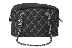 CHANEL シャネル ハンドバッグ パリビザンスチェーンバック 15196185 2012年 ココマーク ナイロン レザー ブラック 美品 中古 49160