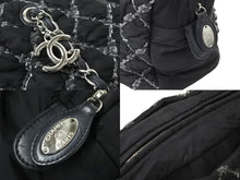 Load image into Gallery viewer, CHANEL シャネル ハンドバッグ パリビザンスチェーンバック 15196185 2012年 ココマーク ナイロン レザー ブラック 美品 中古 49160