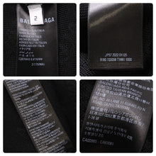 Load image into Gallery viewer, BALENCIAGA バレンシアガ オールオーバー カーディガン ウール ビスコース ポリアミド エラスタン ブラック 2 美品 中古 49170