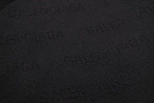 BALENCIAGA バレンシアガ オールオーバー カーディガン ウール ビスコース ポリアミド エラスタン ブラック 2 美品 中古 49170