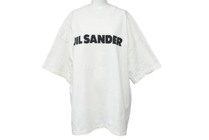 JIL SANDER ジルサンダー ロゴ Tシャツ 半袖Tシャツ 2022SS コットン ホワイト ブラック サイズXL 良品 中古 49172