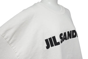 JIL SANDER ジルサンダー ロゴ Tシャツ 半袖Tシャツ 2022SS コットン ホワイト ブラック サイズXL 良品 中古 49172