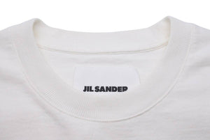 JIL SANDER ジルサンダー ロゴ Tシャツ 半袖Tシャツ 2022SS コットン ホワイト ブラック サイズXL 良品 中古 49172