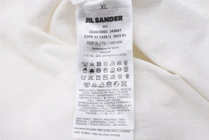 JIL SANDER ジルサンダー ロゴ Tシャツ 半袖Tシャツ 2022SS コットン ホワイト ブラック サイズXL 良品 中古 49172