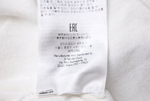 JIL SANDER ジルサンダー ロゴ Tシャツ 半袖Tシャツ 2022SS コットン ホワイト ブラック サイズXL 良品 中古 49172