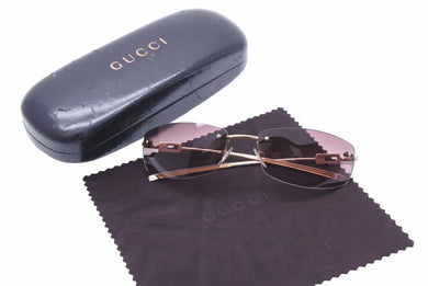 GUCCI グッチ サングラス アイウェア ゴールド ブラウン 小物 60□17 GG1784 ラインストーン 美品 中古 49190