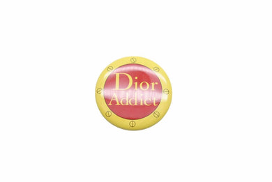 Christian Dior クリスチャンディオール Addict 缶バッジ イエロー レッド アクセサリー 小物 美品 中古 49205