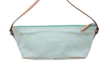 Load image into Gallery viewer, GUCCI グッチ GG柄ハンドバッグ 07198-2123 スカイブルー ブラウン シルバー金具 美品 中古 49236