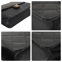 Load image into Gallery viewer, シャネル CHANEL マトラッセ 23cm ハーフフラップ ターンロック 8番台 ショルダーバッグ ラムスキン ブラック 美品 中古 49239