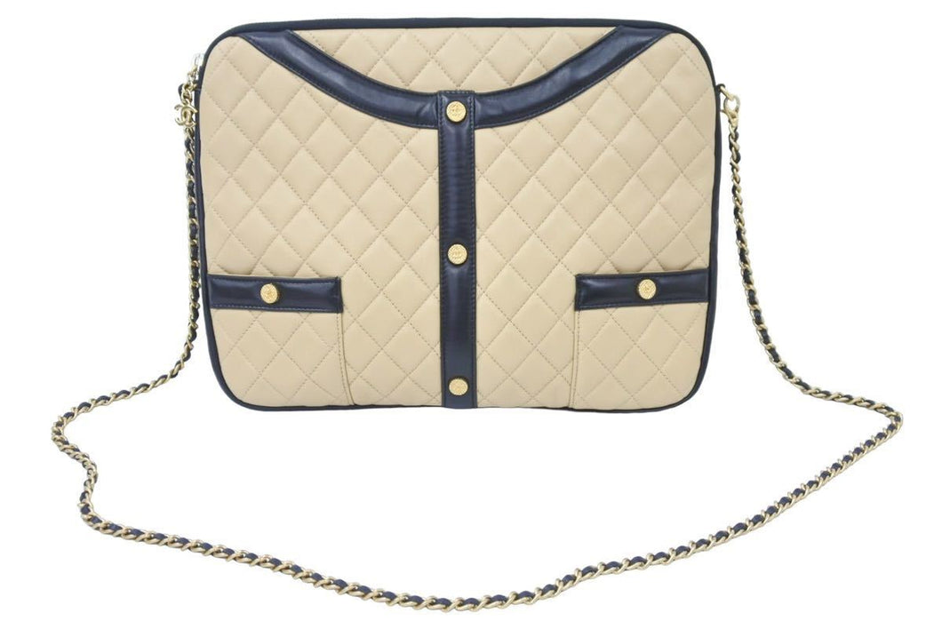 極美品 CHANEL ガールシャネル 16SS 23番台 超希少 ココマーク ショルダー レザー ベージュ 49241