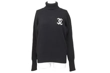 Load image into Gallery viewer, 極美品 CHANEL シャネル 96AW タートルネック ニット ココマーク ブラック カシミヤ PO8810V00321 カンガルー サイズ42 中古 49257