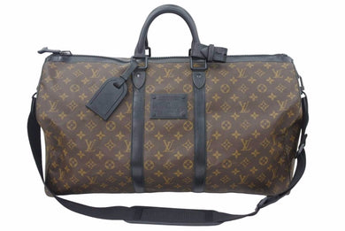 ルイヴィトン Louis Vuitton モノグラム ウォータープルーフ キーポル55 バンドリエール ボストンバッグ M41411 美品 中古 49278