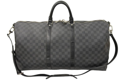 LOUIS VUITTON ルイ・ヴィトン ボストンバッグ ダミエグラフィット キーポルバンドリエール55 N41413 シルバー金具 良品 中古 49332