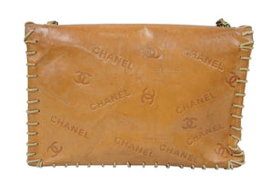 CHANEL シャネル チェーンショルダーバッグ ココマーク ヴィンテージ 2番台 レザー ブラウン ゴールド金具 良品 中古 49343