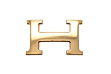 Load image into Gallery viewer, HERMES エルメス ベルト・バックル ヴォーエプソン ボックスカーフ □A刻印 サイズ70 ブラウン ゴールド金具 美品 中古 49349