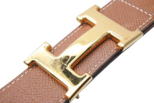 Load image into Gallery viewer, HERMES エルメス ベルト・バックル H コンスタンス □A刻印 97年 サイズ65 ヴォーエプソン ボックスカーフ ブラウン 美品 中古49353