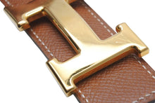 Load image into Gallery viewer, HERMES エルメス ベルト・バックル H コンスタンス □A刻印 97年 サイズ65 ヴォーエプソン ボックスカーフ ブラウン 美品 中古49353