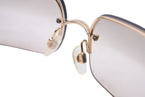 CHANEL シャネル ココマーク サングラス メガネ 4104-B GP ラインストーン ゴールド ブラウン サイズ52□15 美品 中古 49357