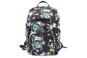 PRADA プラダ リュック・デイパック フランケンシュタイン ナイロン 2VZ135 シルバー金具 美品 中古 49372