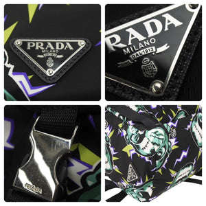 PRADA プラダ リュック・デイパック フランケンシュタイン ナイロン 2VZ135 シルバー金具 美品 中古 49372