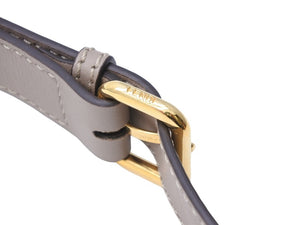 FENDI フェンディ ショルダーストラップ ブランドロゴ レザー ベージュ ゴールド金具 レディース 品 中古 49379