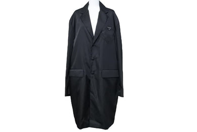 PRADA プラダ 18年 ナイロン コート ブラック ACU1 2018 4080 アウター 黒 トライアングルロゴ サイズ46 美品 中古 49396