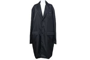 PRADA プラダ 18年 ナイロン コート ブラック ACU1 2018 4080 アウター 黒 トライアングルロゴ サイズ46 美品 中古 49396